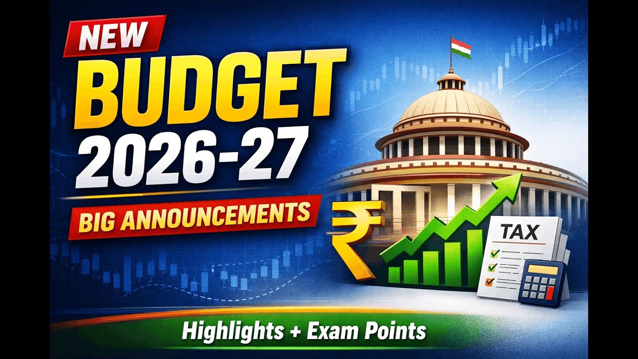 Union Budget 2026-27 Highlights | Key Highlights, Tax Changes & Sector-Wise Budget #budget #exams