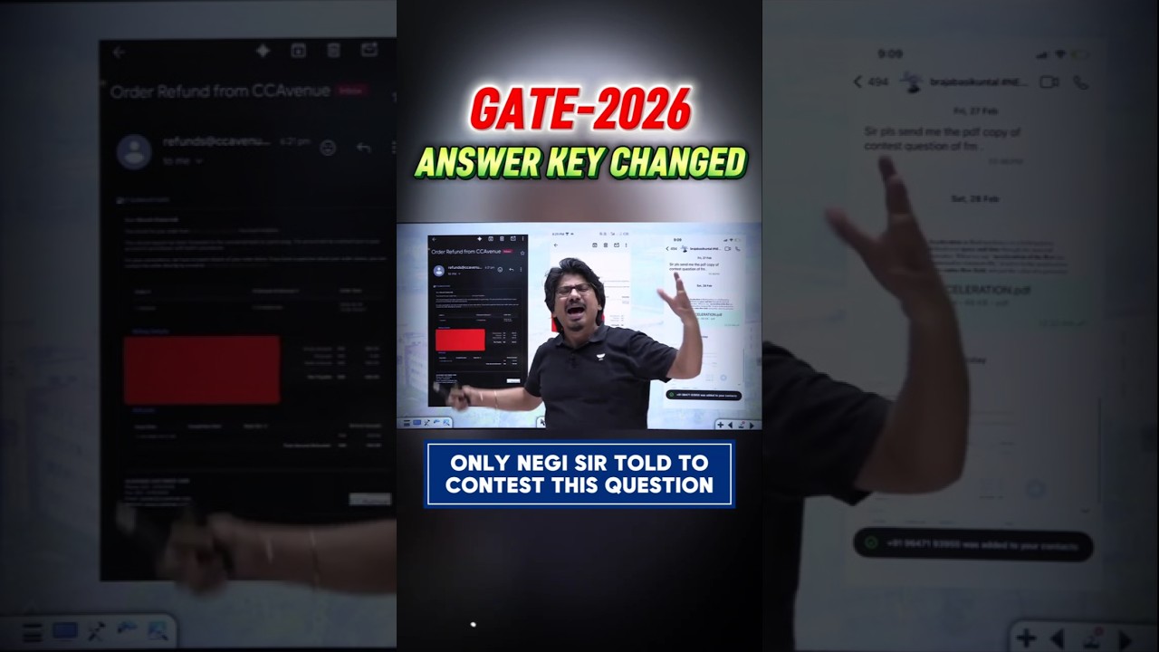 🔥 Contest Accepted ! NEGI Sir Predicted It First &mdash; GATE 2026 XE Victory ! 🚀 #GATE2026 #NEGIsir #2027