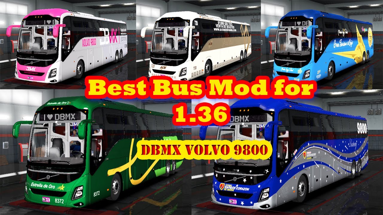 DBMX VOLVO 9800 v2.1 | DBMX Bus Mod for ETS2 1.36 | Bus Mod Link + Review | BD Bus Drive