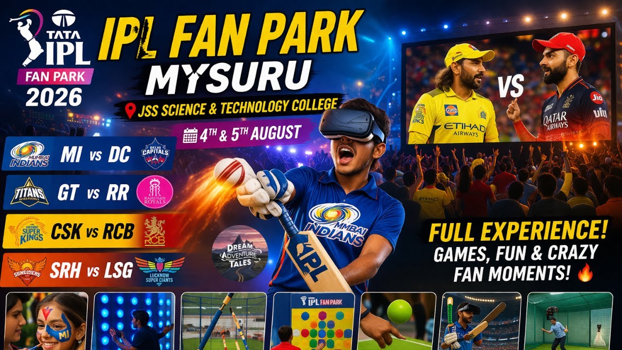 TATA IPL Fan Park 2026 Mysuru 🔥 MI vs DC | CSK vs RCB | Full Fan Experience & Games!