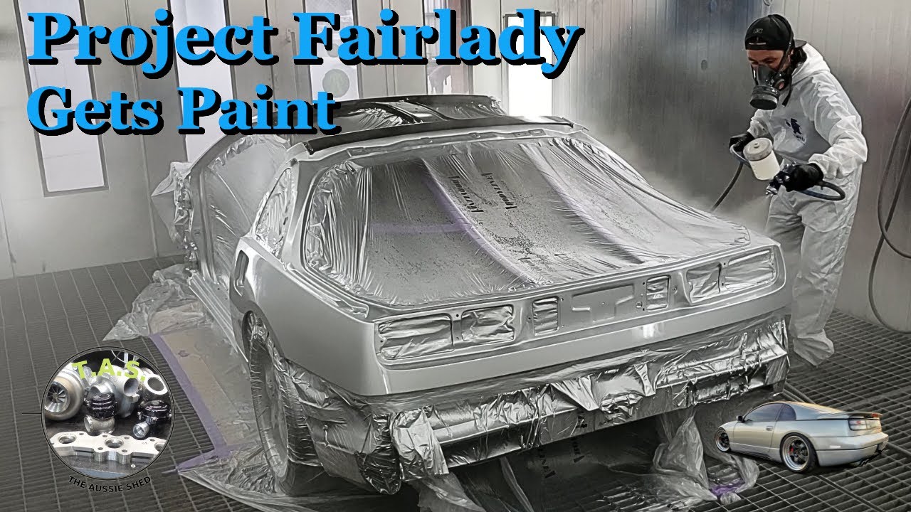 The Nissan Z32 300zx Twin Turbo Gets A Paint Job, (with in Booth Commentary) Twin Turbo Mega Build.