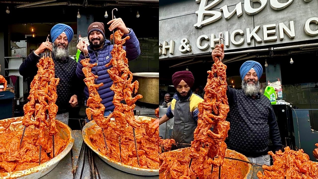ये Chicken नहीं मख्खन है मख्खन 🔥 KING OF अमृतसरी तंदूरी चिकेन। Bubby Fish & Chicken Corner Amritsar 