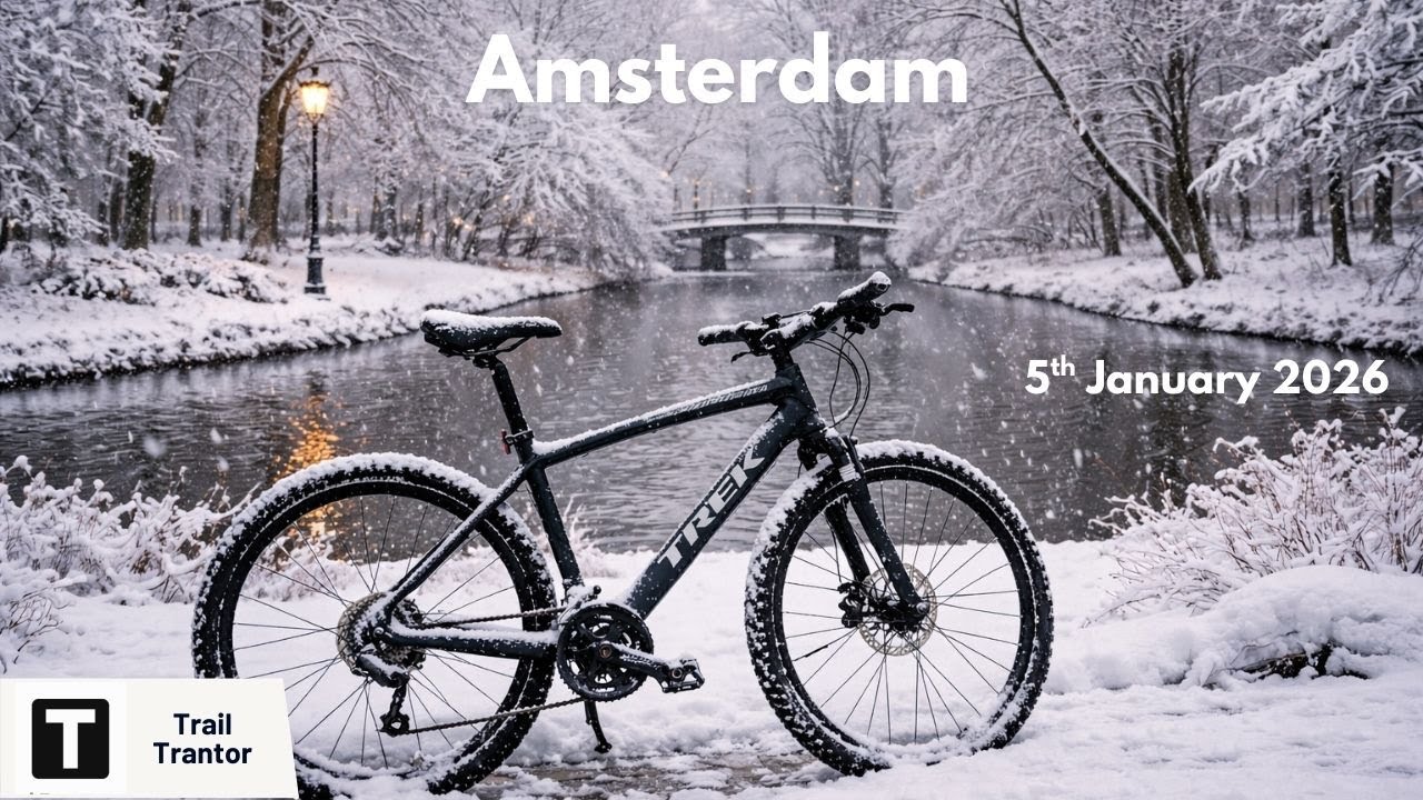 Snowy Amsterdam Bike Ride 4K ❄️ January 5, 2026