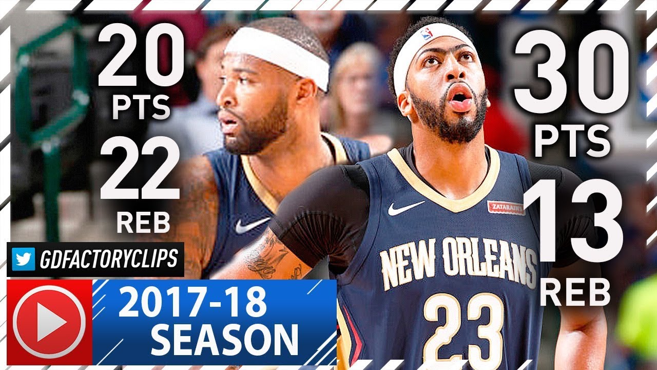 DeMarcus Cousins & Anthony Davis Full Highlights vs Mavericks (2017.11.03) - 50 Pts, 35 Reb Total