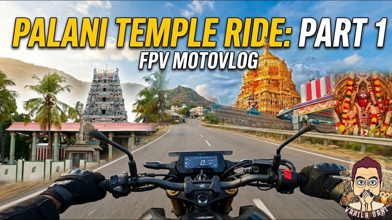 Palani Temple Ride FPV 🏍️ | 6 Ancient Temples in One Day | Honda CB300F Motovlog [Part 1]