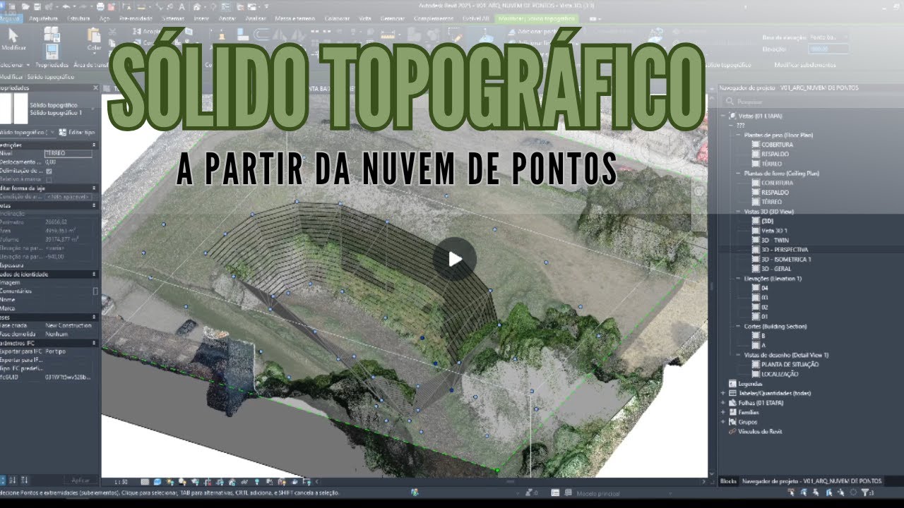 Como Modelar TOPOGRAFIA com Nuvem de Pontos no Revit 2025