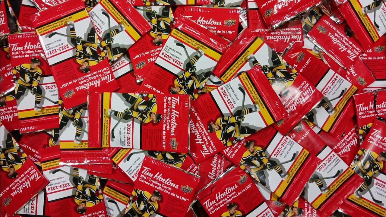 TIM HORTONS HOCKEY CARDS! 🏒 🥅 100-Packs Box of New! 2023-24 UPPER DECK TIM HORTONS #hockeycards #nhl