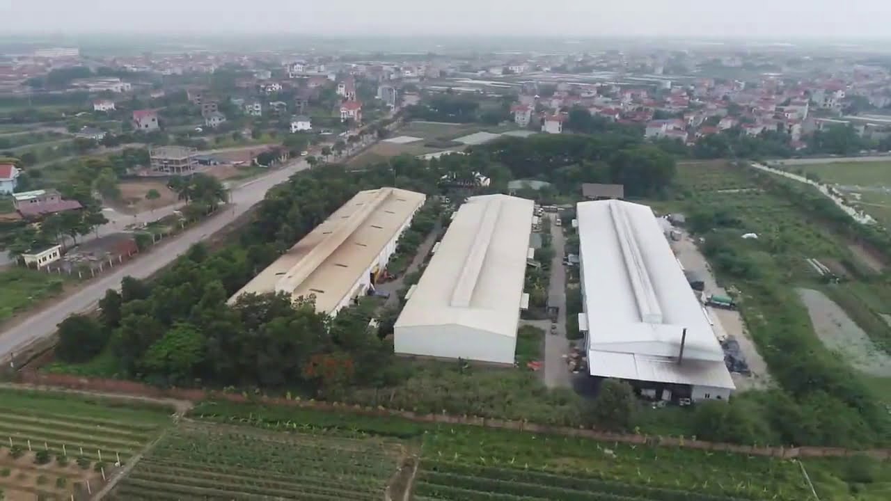 Drone tour around D-Plate production factory