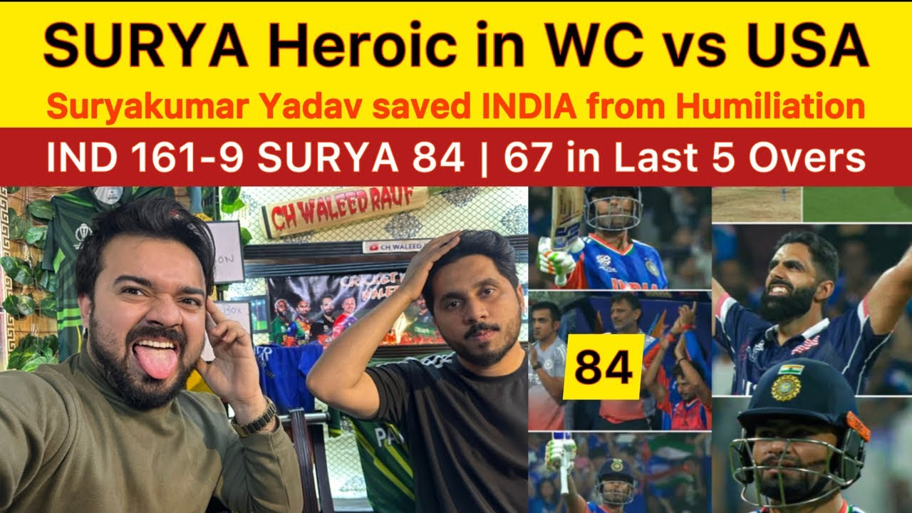 Suryakumar Yadav Heroic vs USA saved India from humiliation! | IND 161-9 Surya 84 | IND vs USA Live