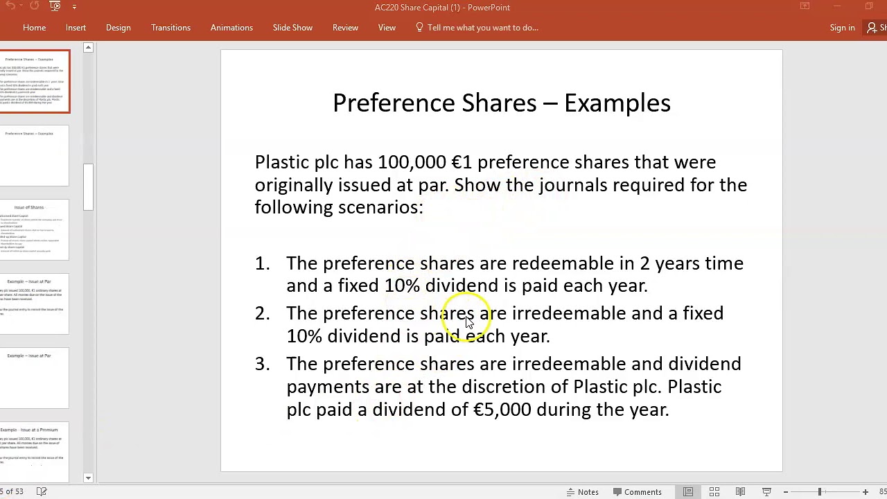 AC220 Share Capital + Distributable Reserves