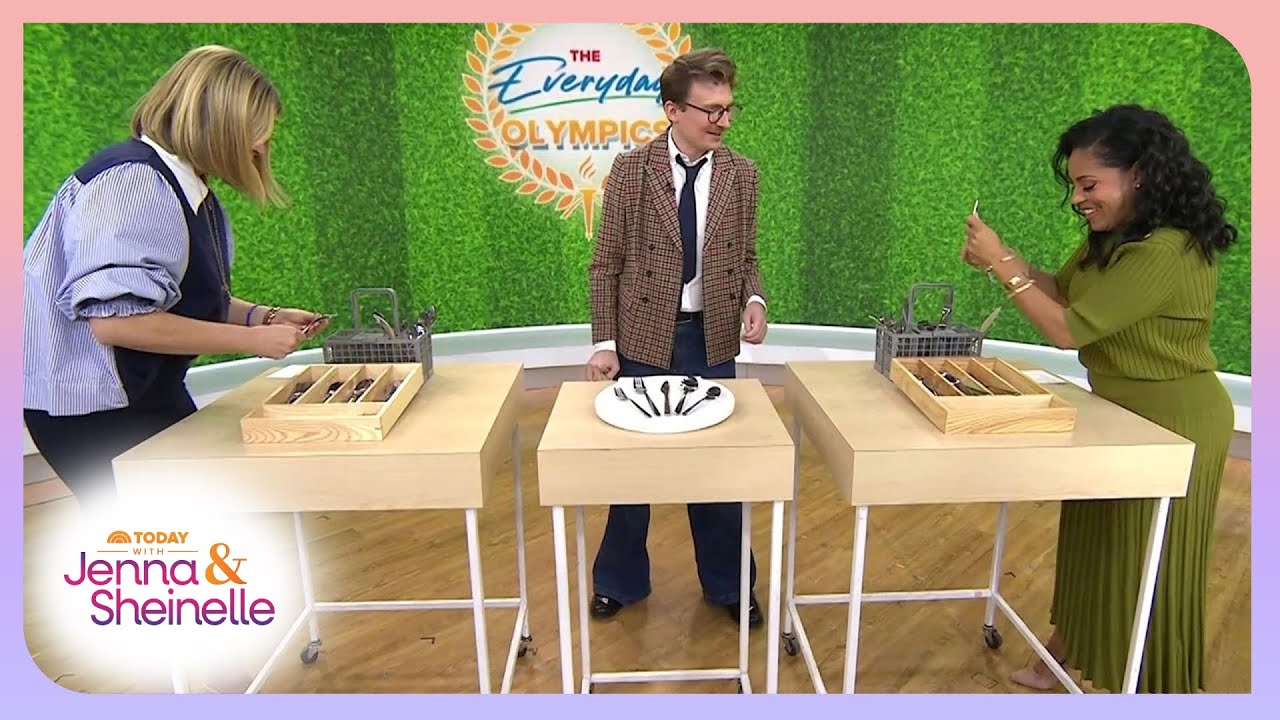 Jenna and Sheinelle Compete in Olympics... of Silverware Sorting!
