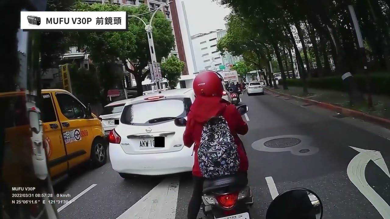 MUFU V30P 前後雙錄機車行車記錄器 日間實拍 #行車紀錄儀