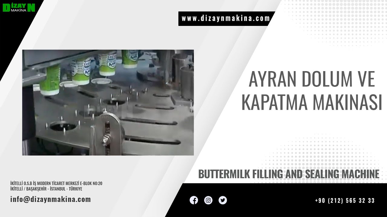 BUTTERMILK FILLING AND SEALING MACHINE | AYRAN DOLUM VE KAPATMA MAKINASI | NO 160621