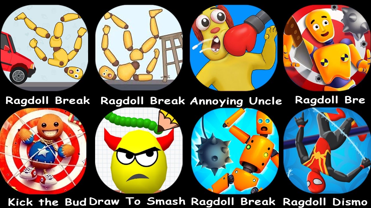 Roblox,Sprunki Survival,Ragdoll Falls,Ragdoll Break,Kick the Buddy,Annoying Uncle Punch,Kick Loser