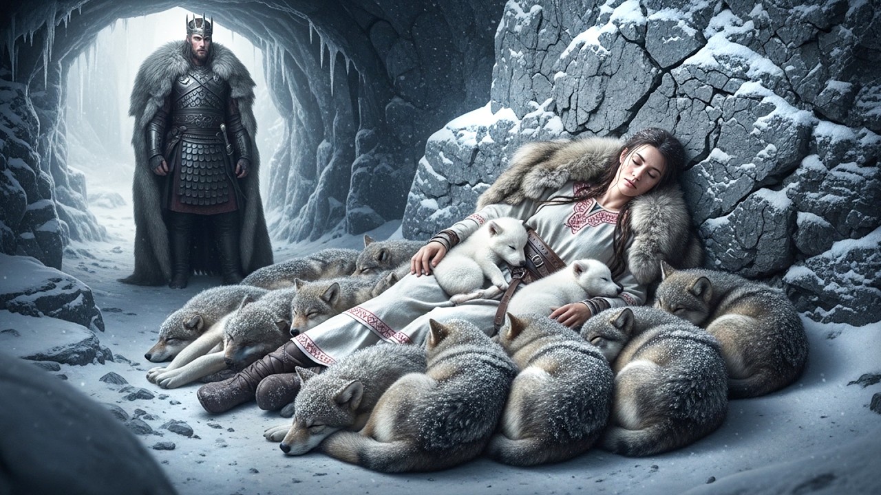 The Alpha King Found His Missing Luna — Lying Beside 12 Pups She Had Kept Alive All Night