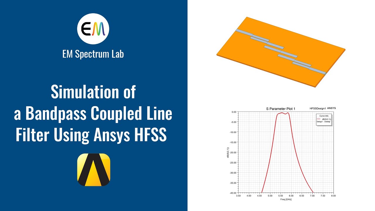 HFSS Tutorial – Simulation of a Bandpass Coupled Line Filter