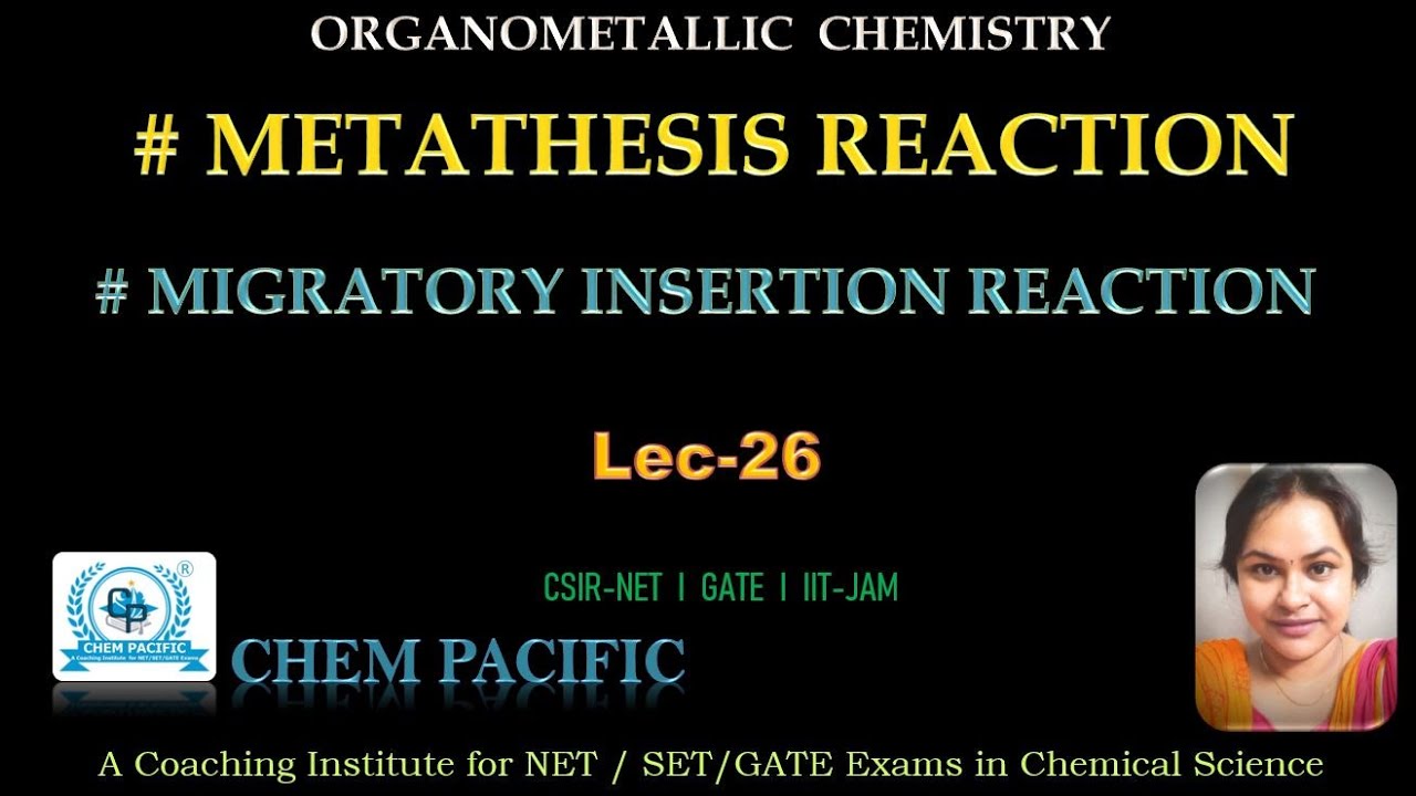 # METATHESIS REACTION  I  Lec-26 l  Organometallic Chemistry   I CSIR-NET l GATE l IIT-JAM  I