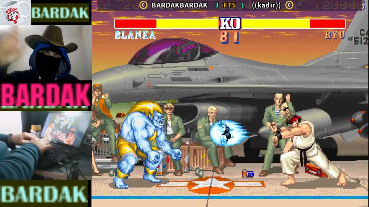 BARDAK vs ((kadir)) fightcade live match online retro game sf2ce hardcore