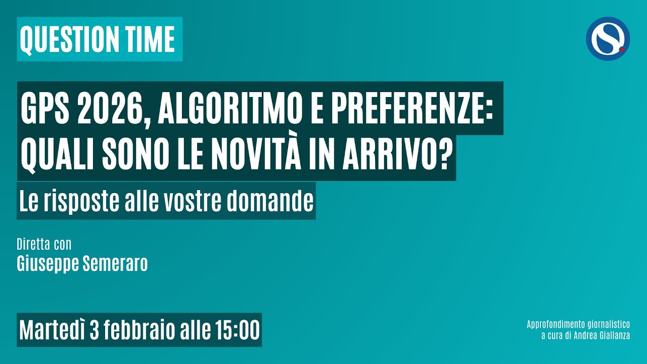GPS 2026, algoritmo e preferenze: quali sono le novità in arrivo?