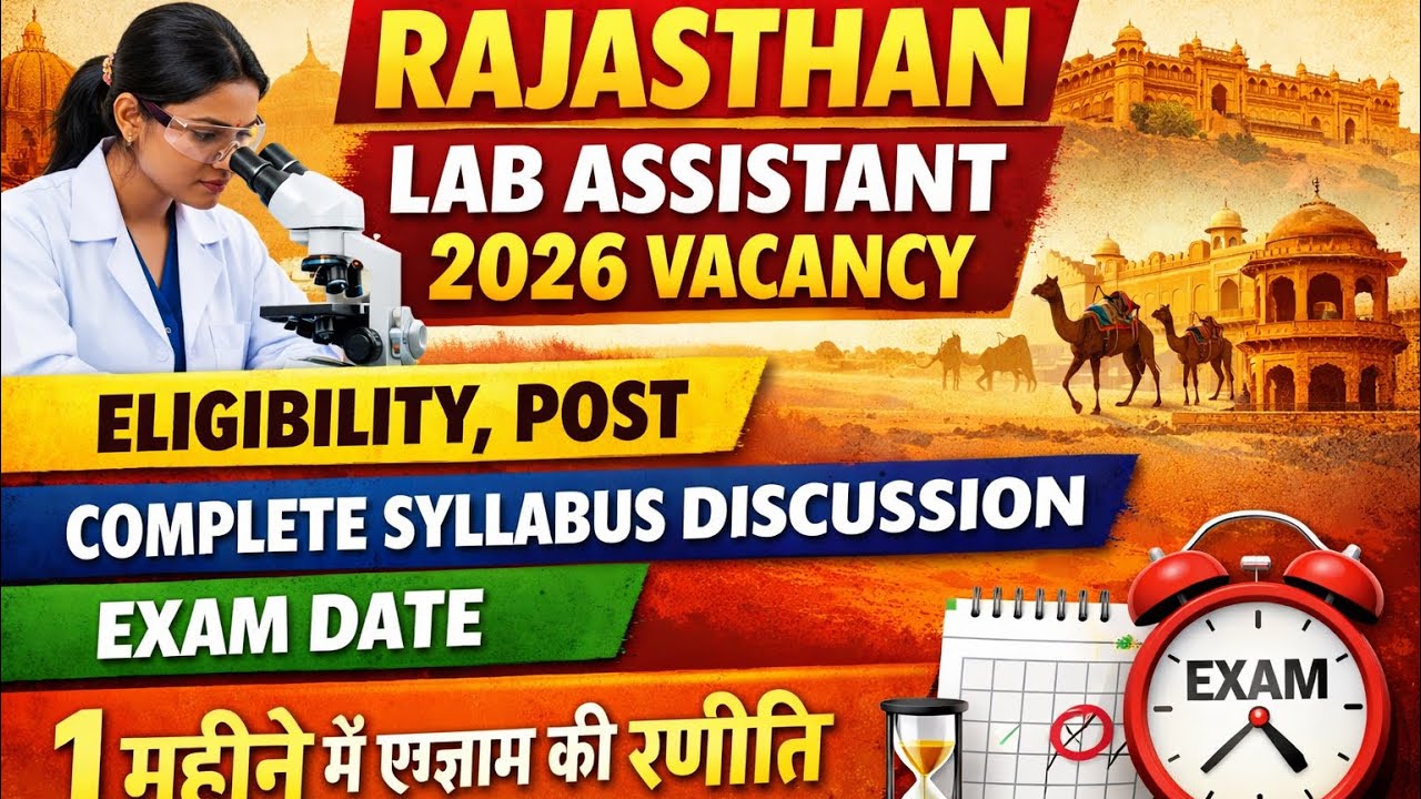 RAJASTHAN (RSSB) LAB ASSISTANT 2026 VACCANY COMPLETE SYLLABUS DISCUSSION 