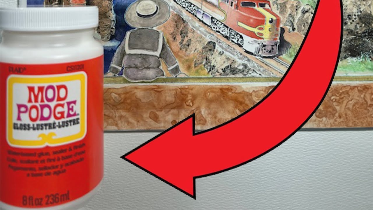 How to mount and seal your watercolor artwork on hard canvas board using Mod Podge - Full Video!