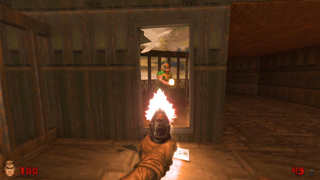 Insane Path Traced Doom 2 Level 1