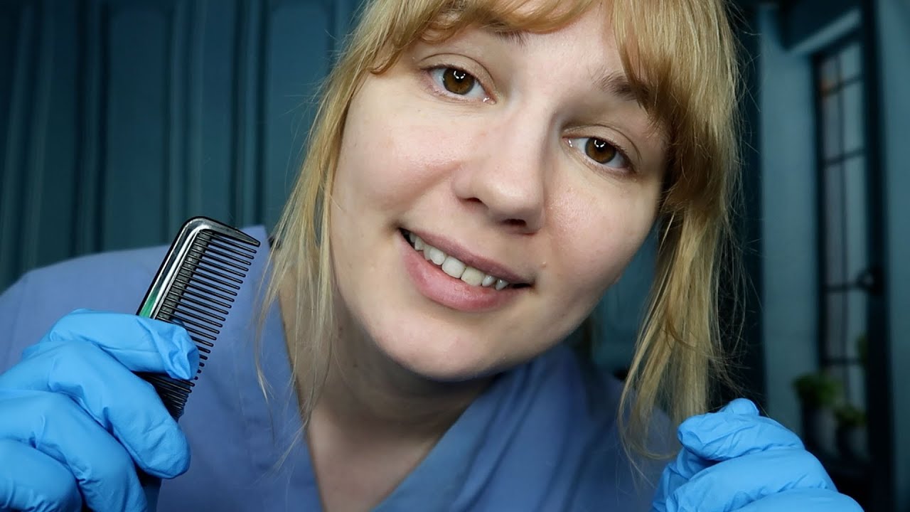 ASMR Gentle Lice Check, Close Whispers All Around You, Medical Gloves, Combing Through Your Hair