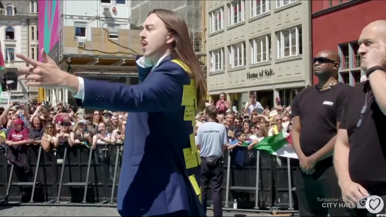 Tommy Cash arrives on the Turquoise Carpet in Basel #Eurovision2025
