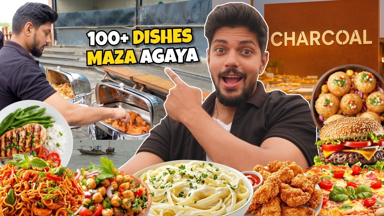 100+ Dishes Buffet at CHARCOAL Do Darya | Full Review + Price & Taste! Worth it or Waste?