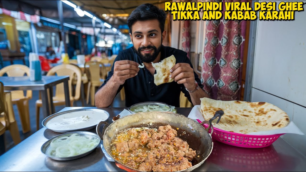 Rawalpindi Famous Roadside Dhaba | Beef Tikka & Seekh Kabab Fry in Desi Ghee | Pakistani Street Food