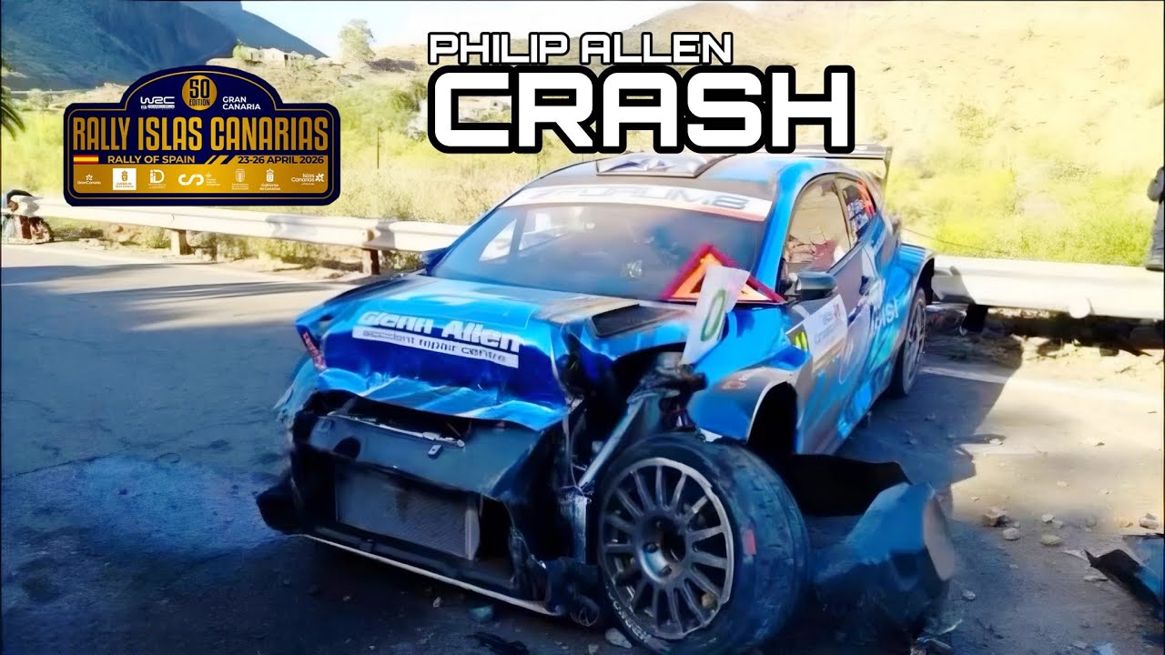 Philip Allen Crashes ⚠️ Wrc Rally Islas Canarias 2026 - Saturdy morning highlights