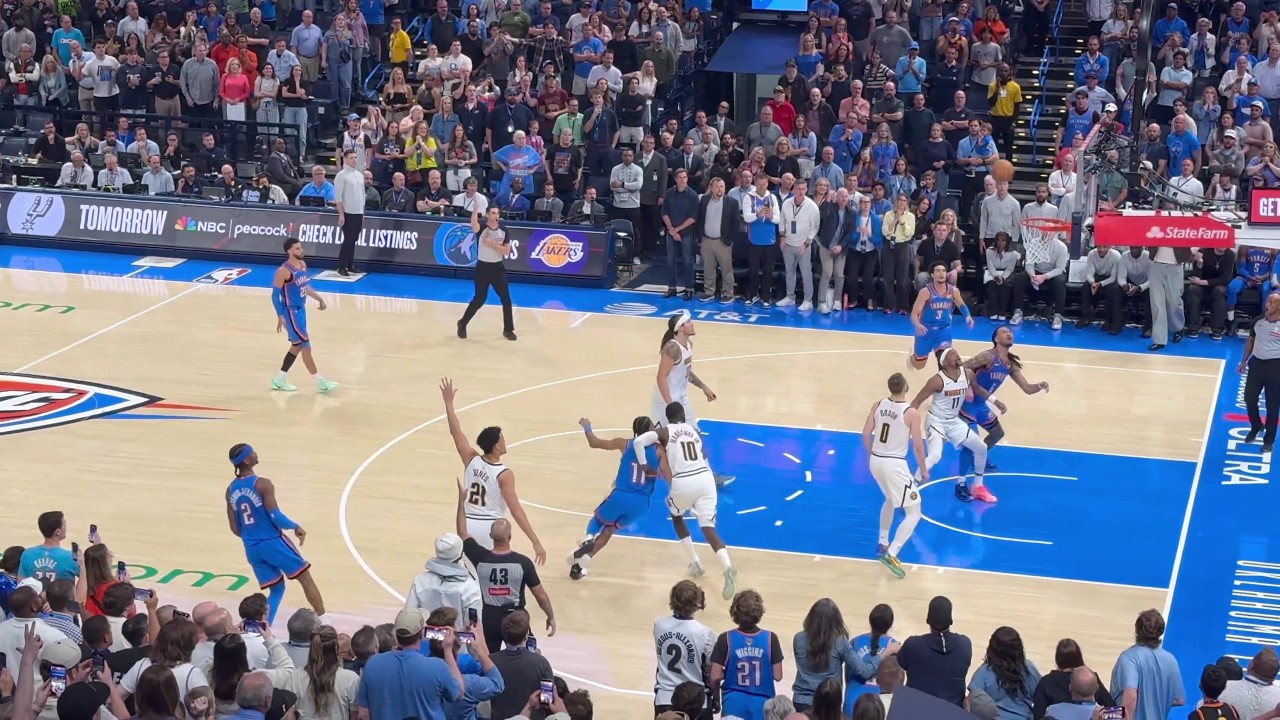 Shai Gilgeous-Alexander's stunning game winner tonight against Nuggets at Paycom center (129-126)