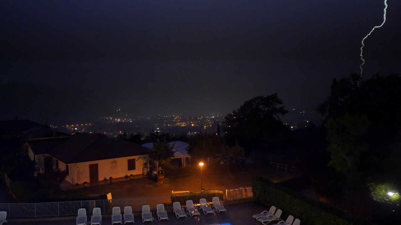 Lightning storm  at Lake Garda Italy 28/08/23