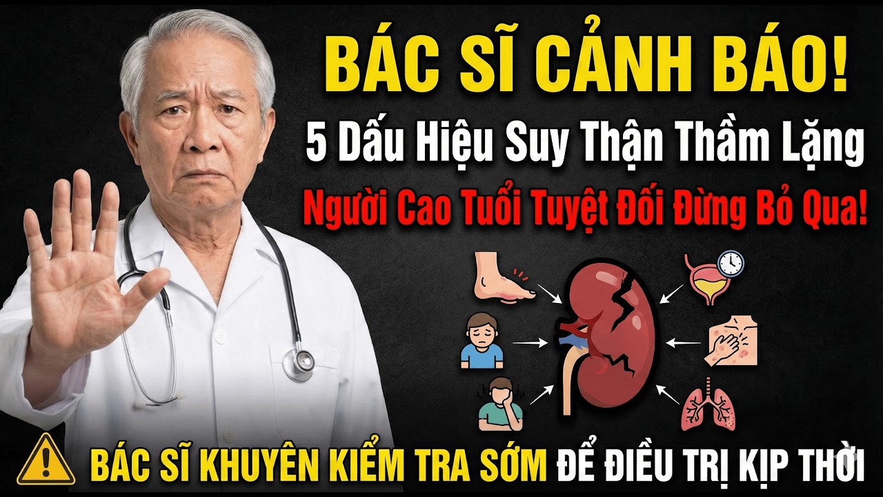 BÁC SĨ CẢNH BÁO! 5 Dấu Hiệu Suy Thận Thầm Lặng   Người Cao Tuổi Tuyệt Đối Đừng Bỏ Qua!