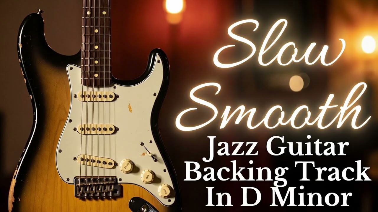 Slow Smooth Jazz Guitar Backing Track In D Minor