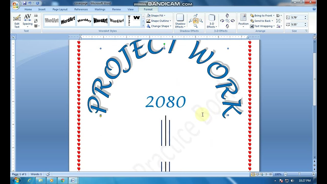 Part-II Project Work/ Cover page design in MS word/MS Word Design/ START video in Nepali #Computer