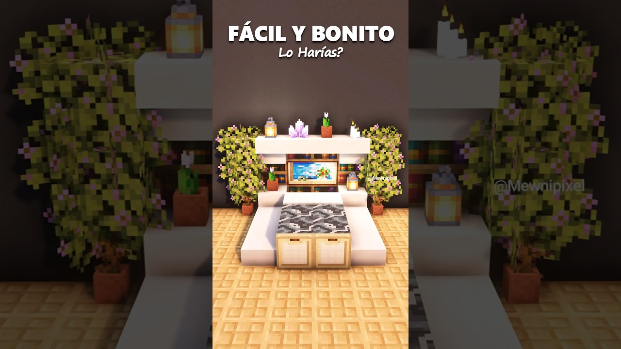 🤩 Cama Moderna en Minecraft F&Aacute;CIL!!