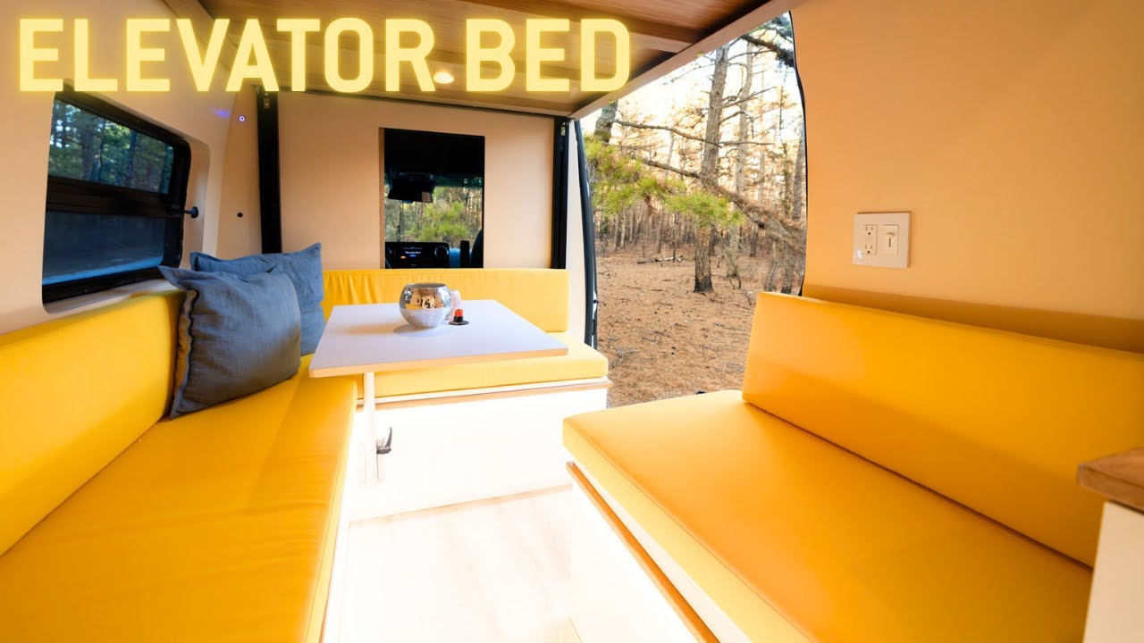 DREAM Camper Van: MASSIVE Lounge, Skylight, Elevator Bed & MORE!