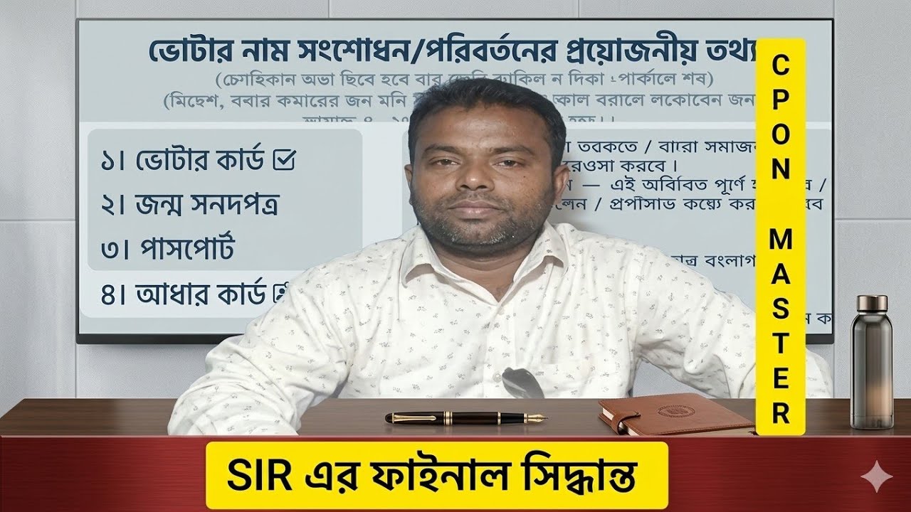 SIR Final List। SIR Problem। SIR List। SIR Hearing। SIR Election। ভোটার তালিকা। ভোটার লিস্ট। 