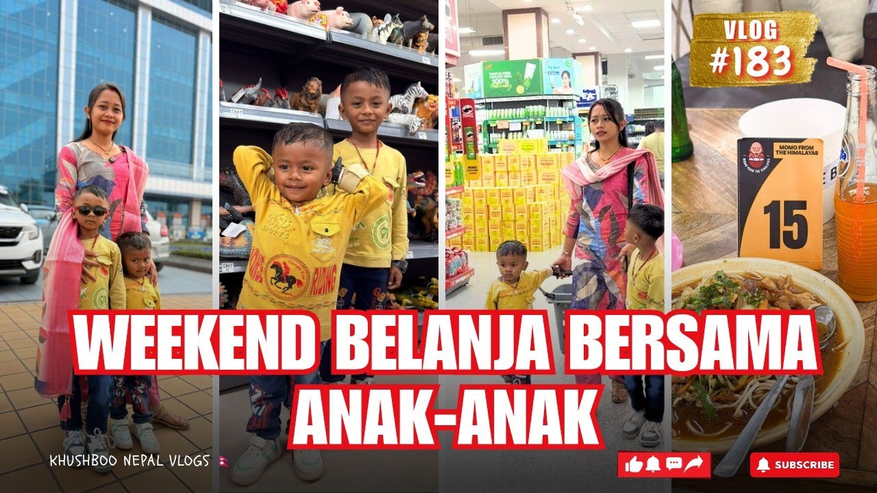 #vlog183 🛒 Belanja di Bathbateni Birgunj Nepal 🇳🇵Bareng Anak-anak 🥰