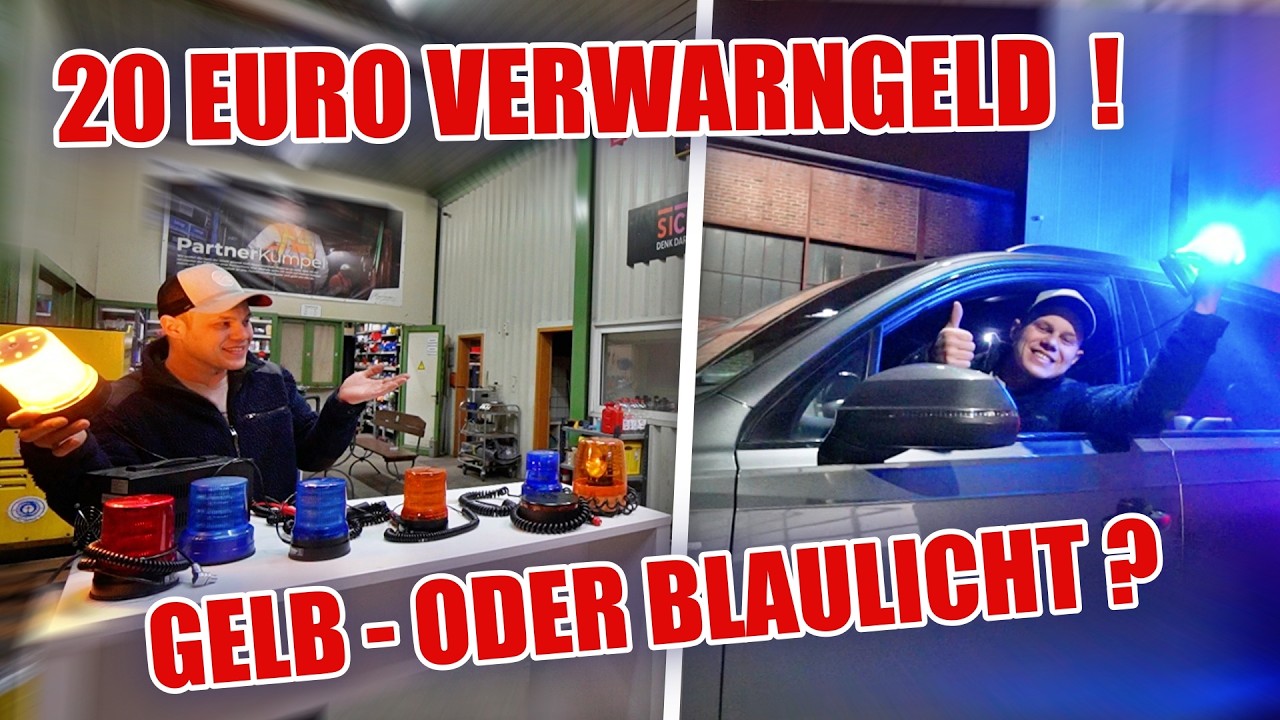 20 EURO STRAFE für BLAULICHT im PRIVAT Wagen 😳😱 ?! | ItsMarvin