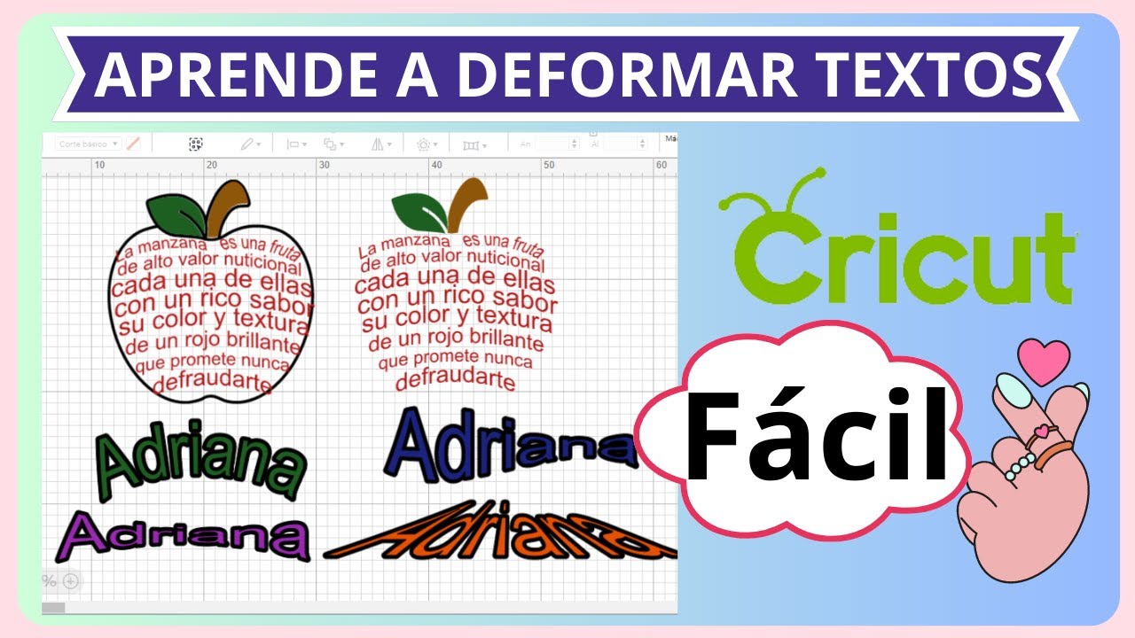COMO DEFORMAR TEXTOS EN CRICUT|HAZ FIGURAS CON LETRAS EN DESIGN SPACE PASO A PASO