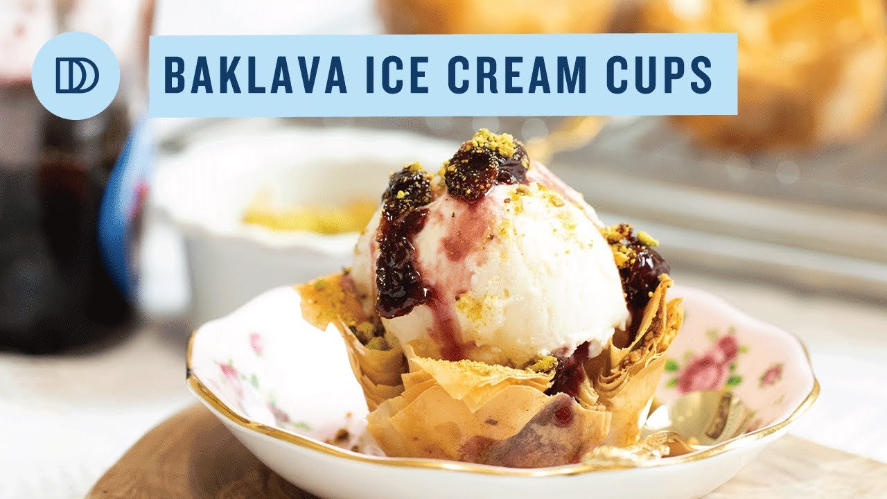 Baklava Ice Cream Cups: Homemade Phyllo Cups