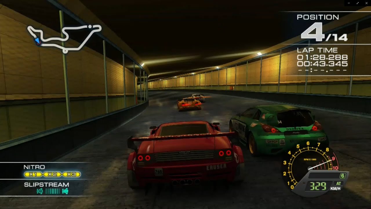 Ridge Racer 7 Maker's Trial ROLLING THUNDER with BisonteCmplete at Crossbay Tunnel R [Control view]