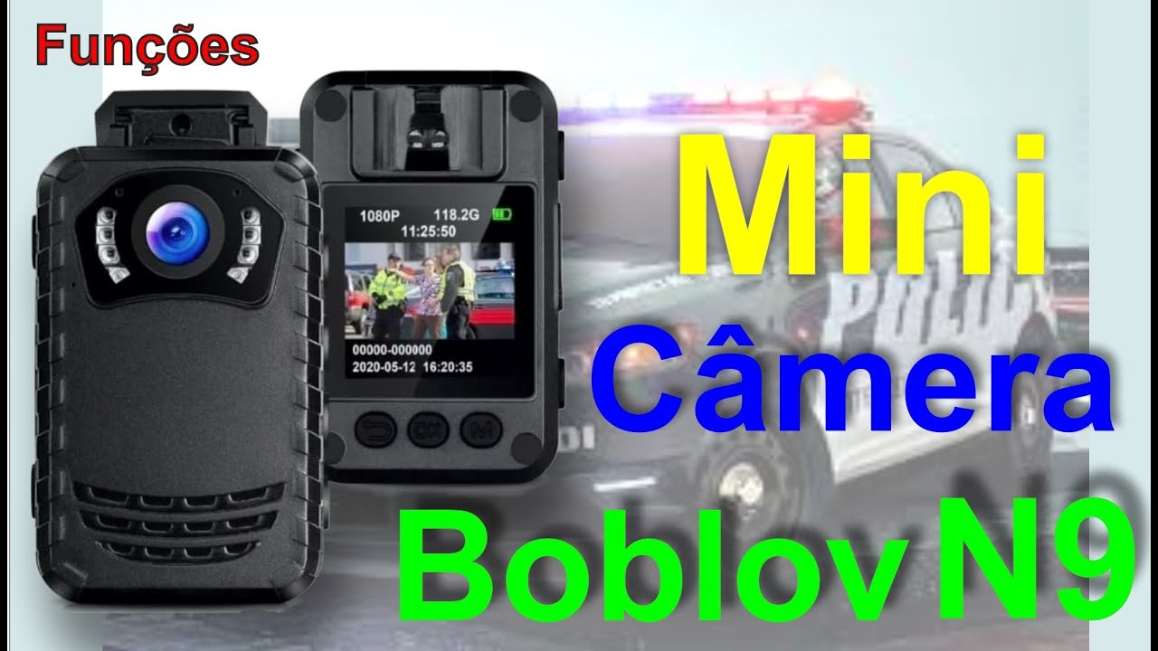 Câmera Policial BodyCam N9 Boblov Review Funções Efetua Filmagens, Gravador de voz, Foto, Portatil