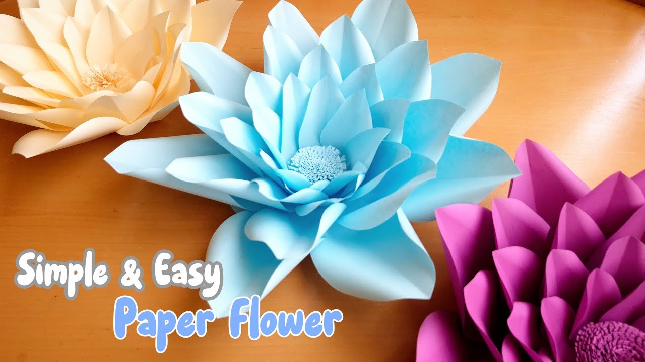 How to make Paper Flower? DIY Tutorial _ Home decor 🩵🌸