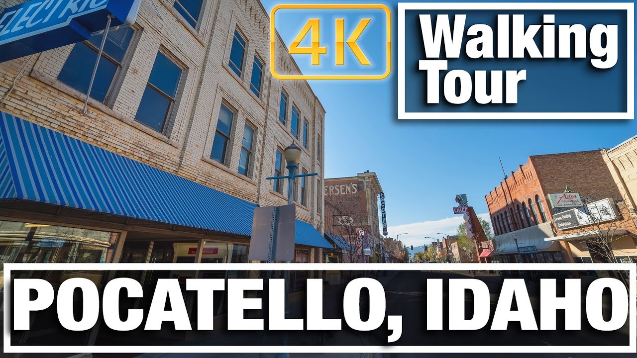 4K City Walks:  Pocatello, Idaho Virtual Treadmill Walking Tour