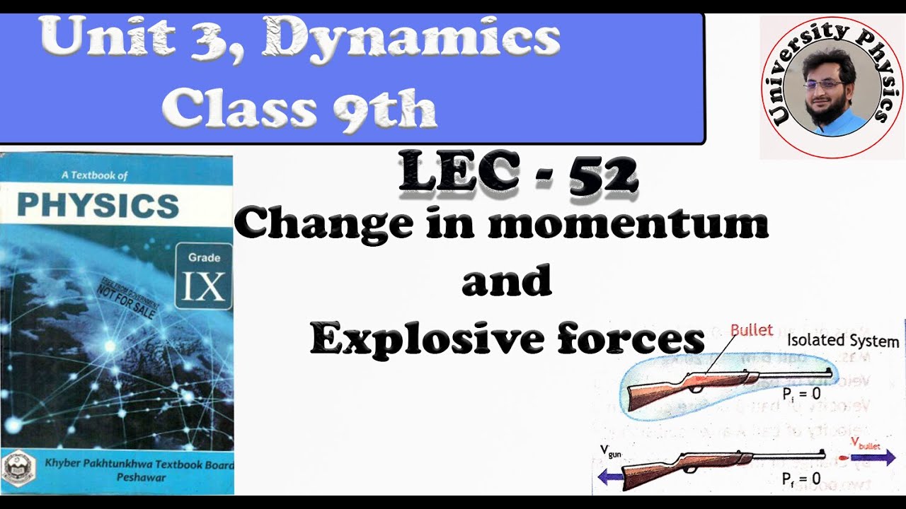 Change in momentum and explosive forces | Law of conservation of momentum