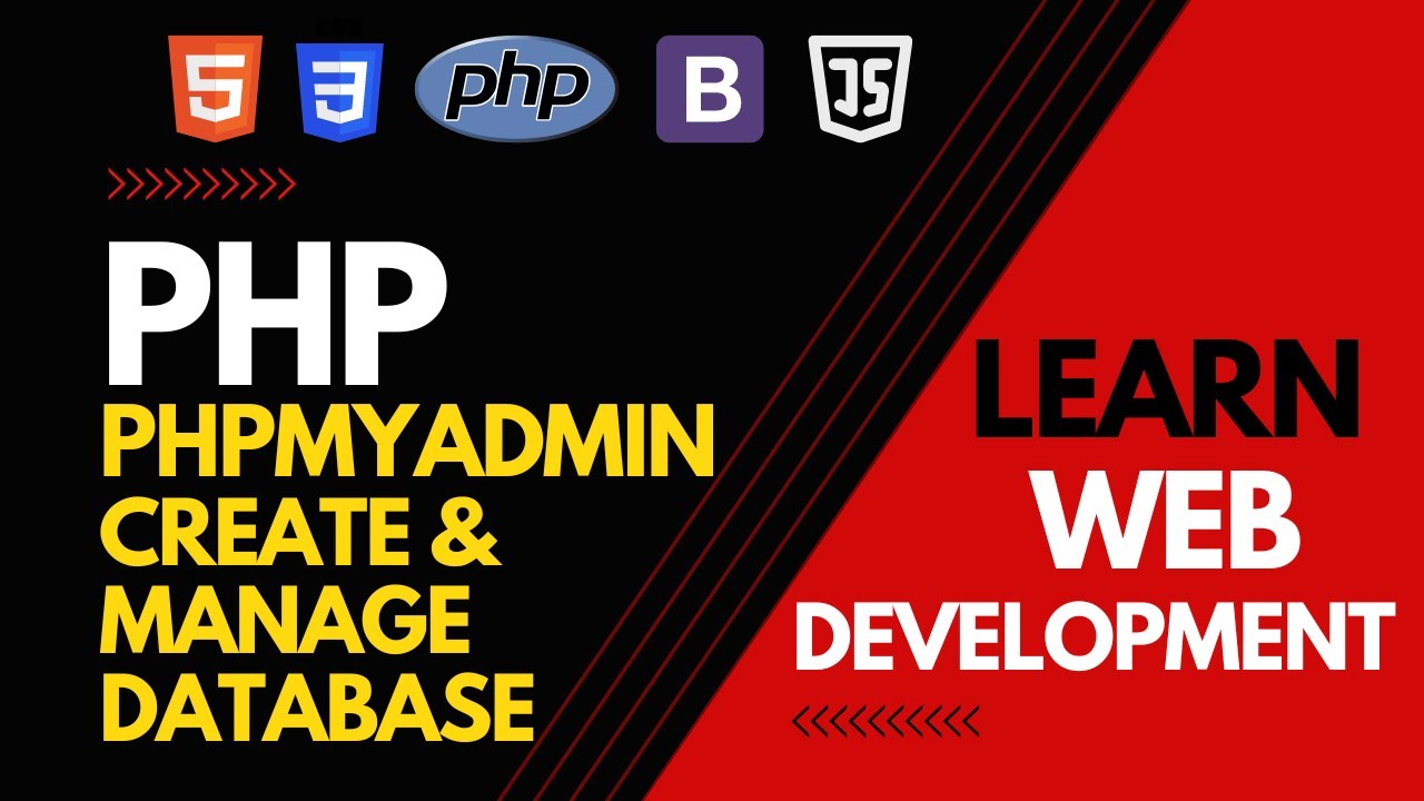 Create & Manage Database | PHPMYADMIN with detail | Import & Export Database