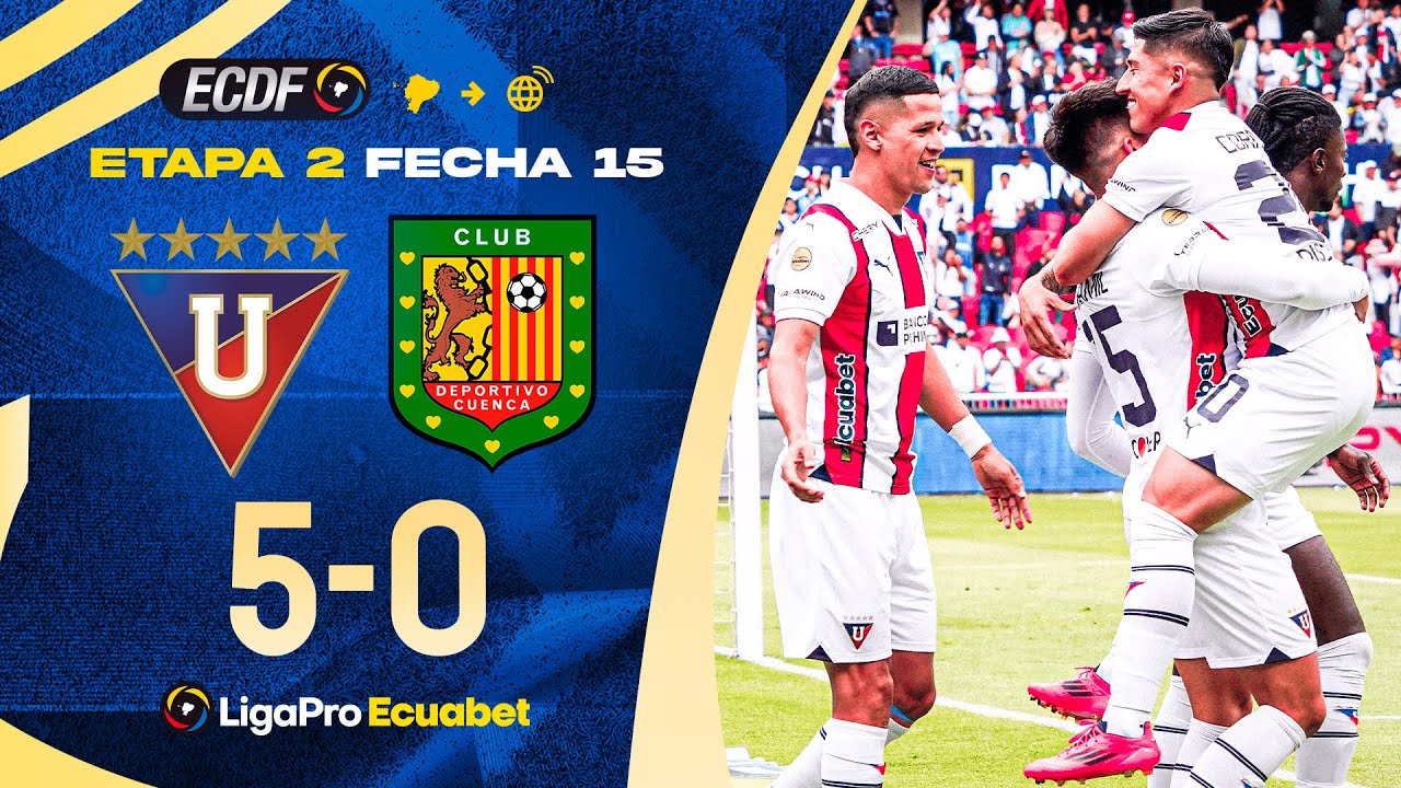 RESUMEN COMPLETO: LIGA DE QUITO 5-0 D. CUENCA l LIGAPRO ECUABET SERIE A - FECHA 15